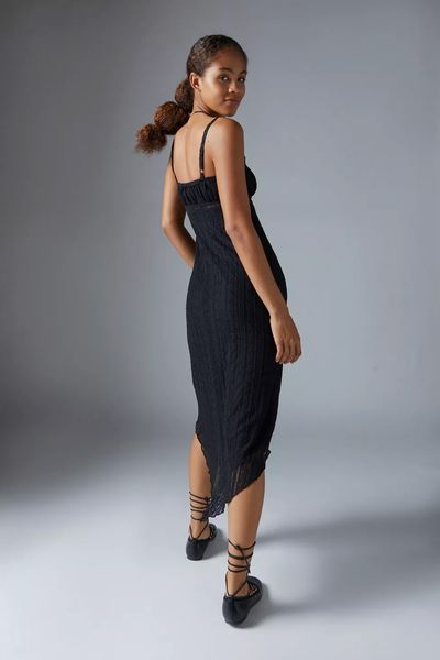 Сукня UO Nikita Lace Hanky Hem Midi Dress Black
