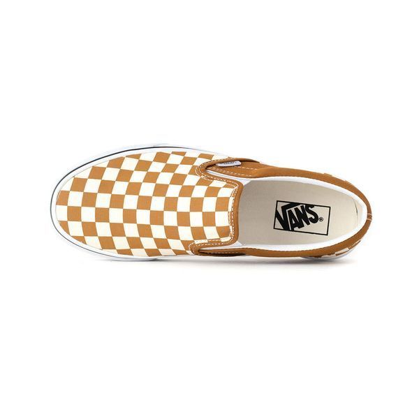 Кеди сліпони Vans Classic Slip-On Checkerboard Golden Brown