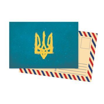 Листівка + конверт "Тризуб"