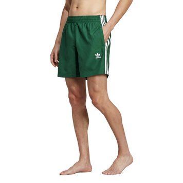 Шорти Adidas Originals Adicolor 3-stripes Swim Shorts Dark Green White