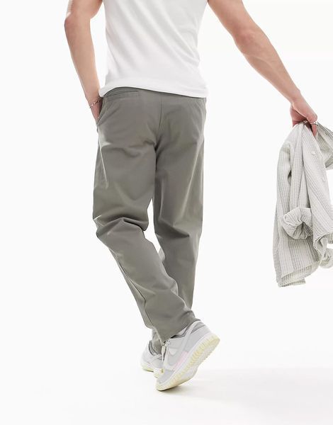 Штани Asos Design relaxed skater chinos khaki
