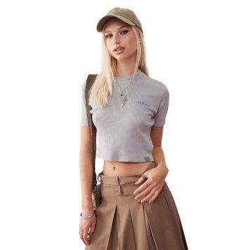 Топ Dickies Plentywood baby tee light gray