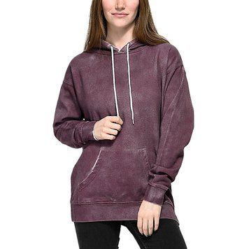 Zine Dorthea Burgundy Pigment Dye Hoodie