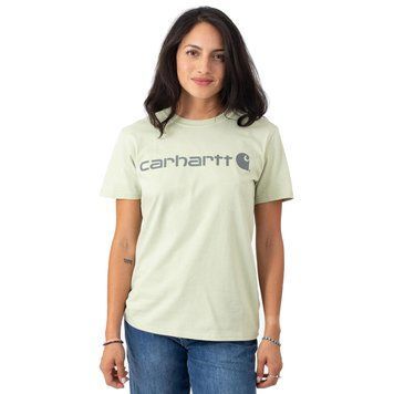 Футболка Carhartt WK195 Workwear Logo T-Shirt Sage Brush Cool Grey