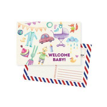 Листівка + конверт "Welcome. baby!"