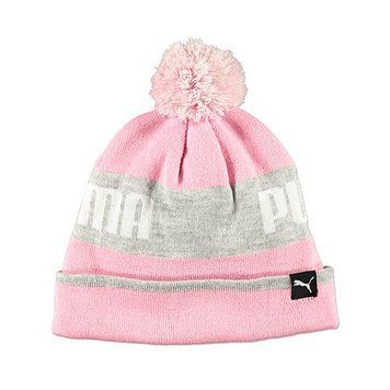 Шапка Puma Block Pink & Grey Pom Beanie