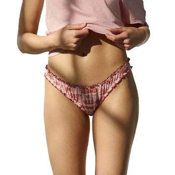 Нижня білизна Out From Under Mesh Cheeky Thong Undie Pink Toile