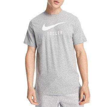 Футболка Nike Soccer Swoosh logo t-shirt gray heather