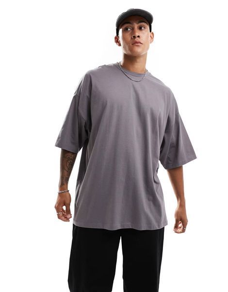 Футболка Asos Design extreme oversized T-shirt black celestial back print