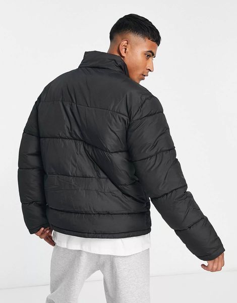 Куртка New Look chunky funnel neck puffer jacket black