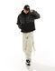 Куртка Asos Design borg jacket black paisley print