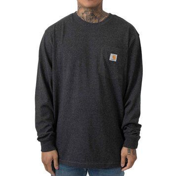 Лонгслів Carhartt LS Workwear Pocket Shirt Carbon Heather