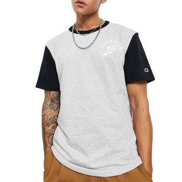 Футболка Champion Heritage Colorblock Tee Grey