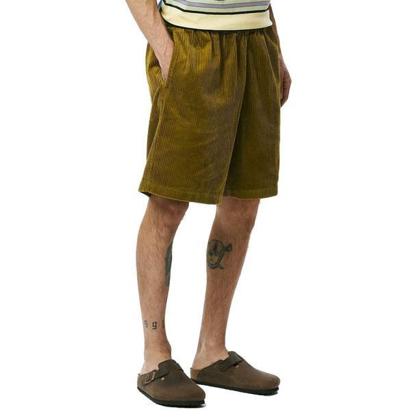 Шорти OBEY Easy Relaxed Corduroy Short Olive Oil