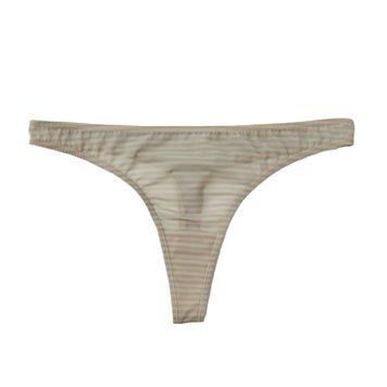 Стрінги Out From Under Mesh Thong Olive Green Stripe