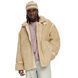 Куртка Asos Design borg aviator jacket beige