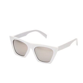 Окуляри Oversized White and Silver Mirrored Sunglasses