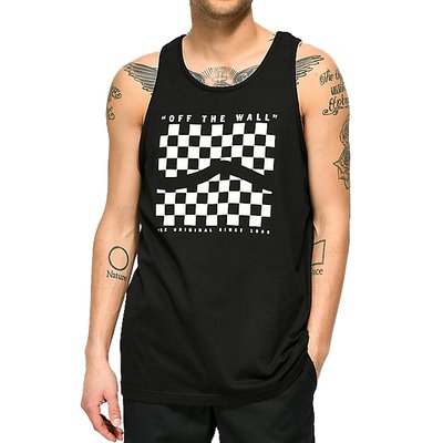 Майка Vans Checkerboard Sidestripe Black Tank Top