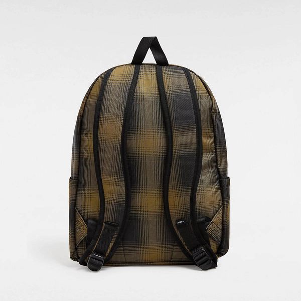 Рюкзак Vans old skool plaid backpack black and khaki