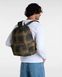 Рюкзак Vans old skool plaid backpack black and khaki