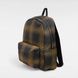 Рюкзак Vans old skool plaid backpack black and khaki