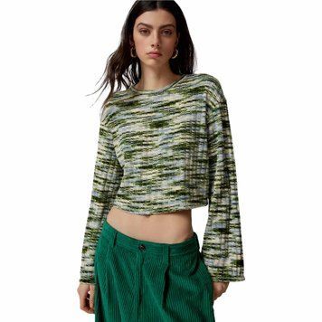 Светр Urban Renewal Remnants Marled Chenille Drippy Sleeve Sweater Green