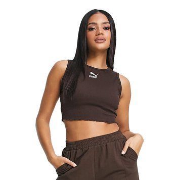 Топ Puma Classics Cut Out Rib Top Dark Chocolate 537441 03