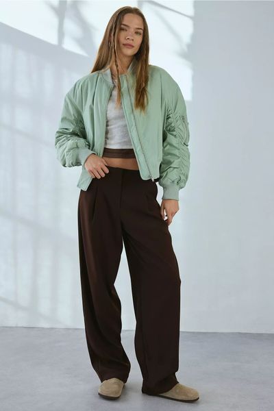 Бомбер BDG Charlie Barrel Sleeve Bomber Jacket Light Green