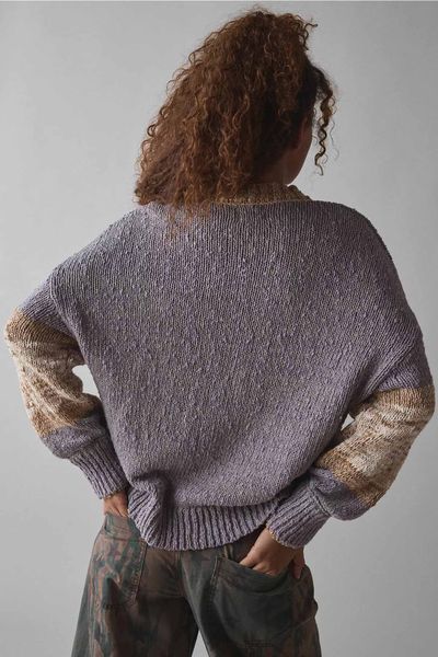 Светр BDG Van Striped Oversized V-Neck Dad Sweater Arizona Spacedye Combo