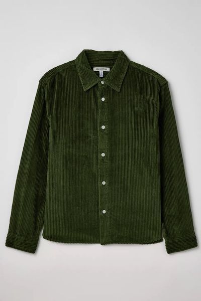 Сорочка UO Kenny Cord Overshirt Olive