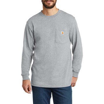 Лонгслів Carhartt LS Workwear Pocket Shirt Heather Grey