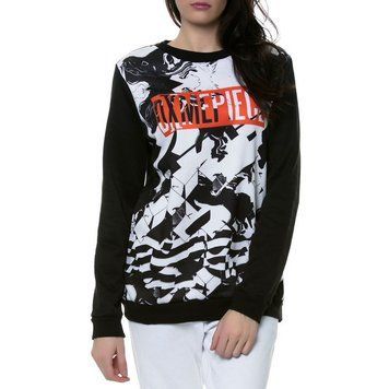 Світшот Dimepiece DXMEPIECE Crewneck Sweatshirt Black and White