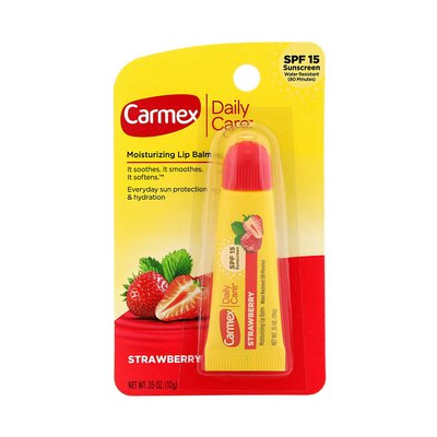 Бальзам для губ Carmex Daily Care зволожуючий (полуниця, SPF 15, 10 г)