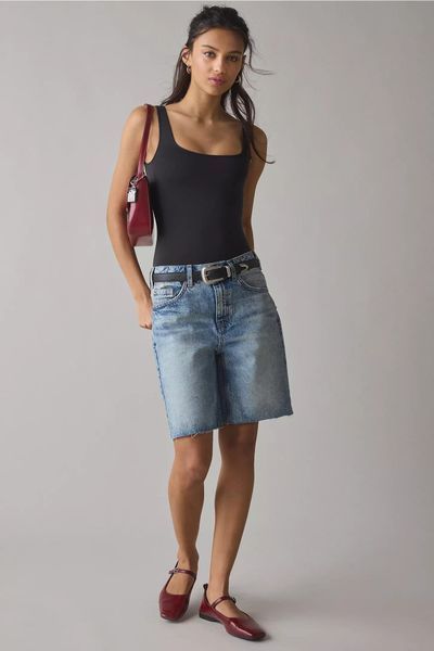 Шорти BDG Tori Mid Rise Cutoff Jort Tinted Denim
