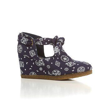 Босоніжки F-Troupe Knot Wedge Blue Bandana Canvas