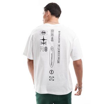 Футболка Jack & Jones oversized urban back print T-shirt white