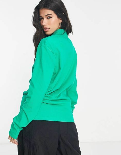 Топ FILA ribbed varsity rugby top green