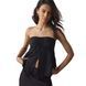 Топ UO Eloise Convertible Tie Split-Front Tube Top Black