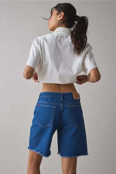 Шорти BDG Tori Mid Rise Cutoff Jort Vintage Denim Dark