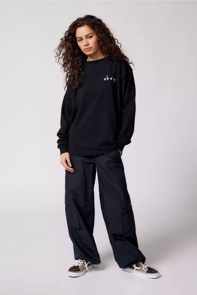 Лонгслів OBEY Fairytale Forest Long Sleeve Top Black