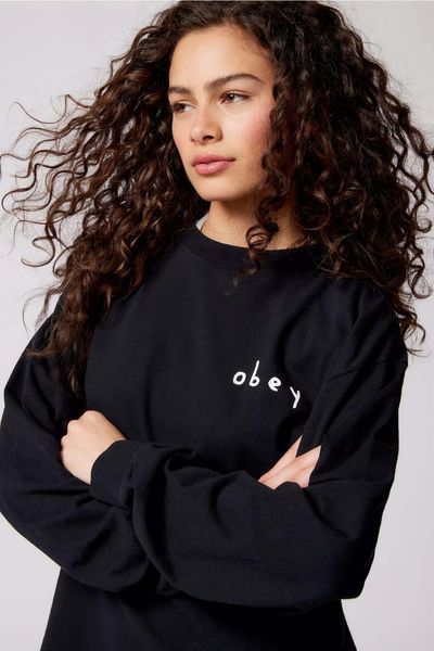 Лонгслів OBEY Fairytale Forest Long Sleeve Top Black