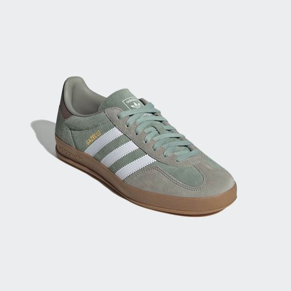 Кеди Adidas Originals Gazelle Indoor Silver Pebble Silver Green Cloud White J13526