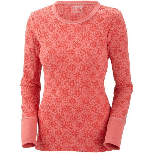 Лонгслів Columbia Weekday Waffle Burnout Crew Red Hibiscus