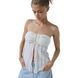 Топ UO Eloise Convertible Tie Split-Front Tube Top White