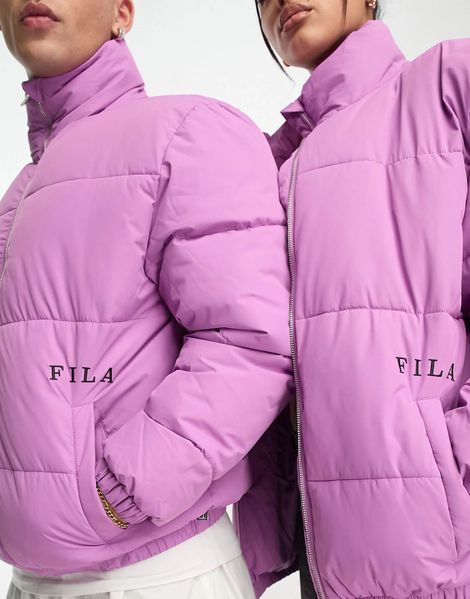 Куртка FILA Delta Unisex Solid Puffer Jacket Iris Orchid