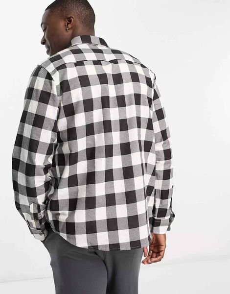 Сорочка Brave Soul cotton check shirt white & black