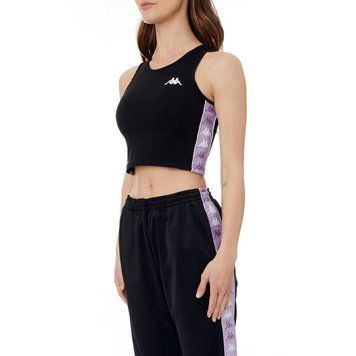 Топ Kappa 222 Banda Renwick Crop Tank Bkack Violet