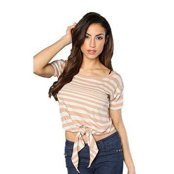Топ Alternative Apparel Tie Crop Top Yucca Rose