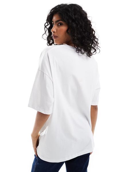 Футболка Asos Design oversized t-shirt cherry graphic white