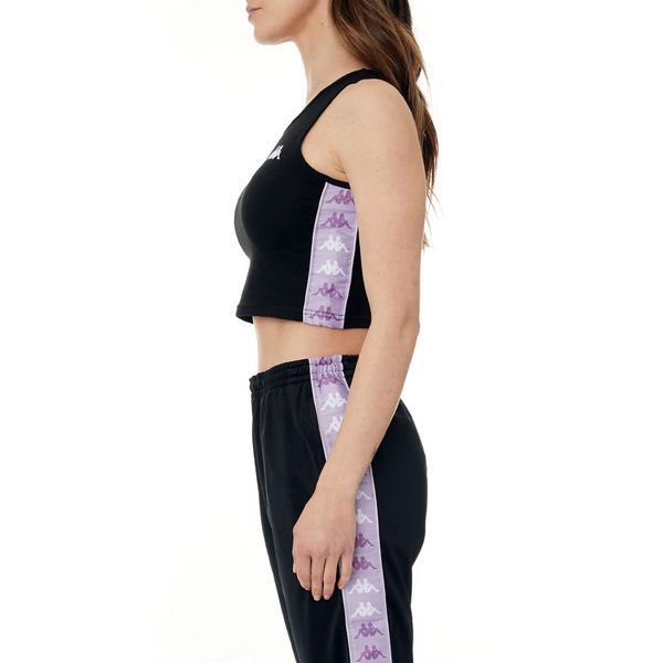 Топ Kappa 222 Banda Renwick Crop Tank Bkack Violet